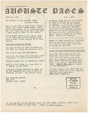 The Auguste Pages, Vol. 1, No. 14 (July 27, 1981)