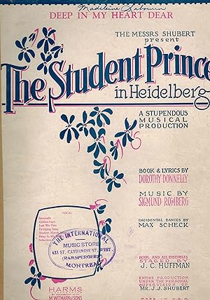 Deep in My Heart Dear Duet from the Student Prince in Heidelberg - Vintage sheet Music