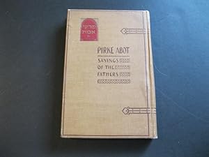 PIRKE ABOT Sayings Of The Fathers