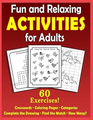 Seller image for Fun and Relaxing Activities for Adults: Puzzles for People with Dementia [Large-Print] for sale by GreatBookPrices