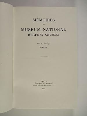 Imagen del vendedor de L'ecran vert. Mit Widmung des Verfassers. (= Mmoires Du Musum National D'Histoire Naturelle. Srie B, Botanique. TOME IX), fascicule unique). a la venta por Antiquariat Bookfarm