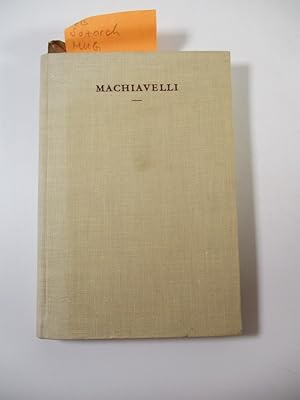 Bild des Verkufers fr Machiavelli. Seine Geschichte und seine Zeit. zum Verkauf von Antiquariat Bookfarm