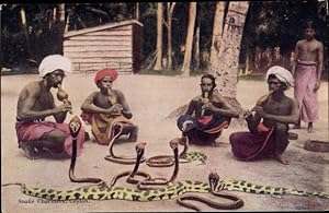 Ansichtskarte / Postkarte Ceylon Sri Lanka, Snake Charmers, Schlangenbeschwörer