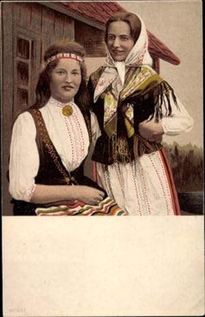 Seller image for Ansichtskarte / Postkarte Zwei Frauen in Trachten aus Osteuropa for sale by akpool GmbH