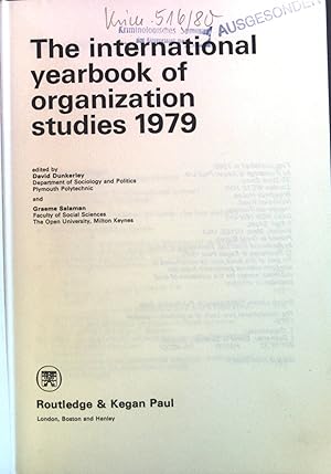 Bild des Verkufers fr The International Year Book of Organization Studies: 1979 zum Verkauf von books4less (Versandantiquariat Petra Gros GmbH & Co. KG)