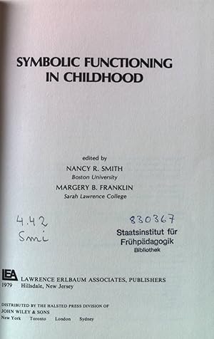 Seller image for Symbolic Functioning in Childhood for sale by books4less (Versandantiquariat Petra Gros GmbH & Co. KG)