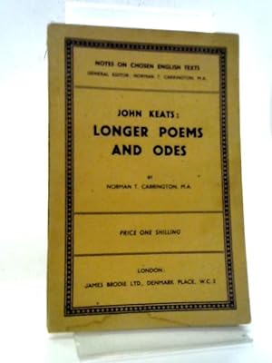 Imagen del vendedor de John Keats: Longer Poems and Odes a la venta por World of Rare Books