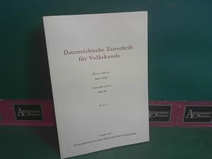 Imagen del vendedor de sterreichische Zeitschrift fr Volkskunde. Neue Serie Band XXXI. Gesamtserie, Band 80, Heft 3. a la venta por Antiquariat Deinbacher