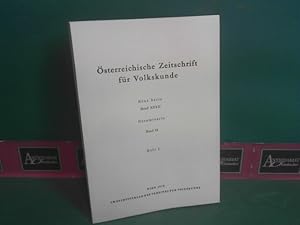 Imagen del vendedor de sterreichische Zeitschrift fr Volkskunde. Neue Serie Band XXXII. Gesamtserie, Band 81, Heft 1. a la venta por Antiquariat Deinbacher