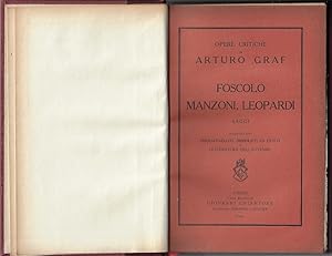 Immagine del venditore per Foscolo, Manzoni, Leopardi. Saggi venduto da Romanord