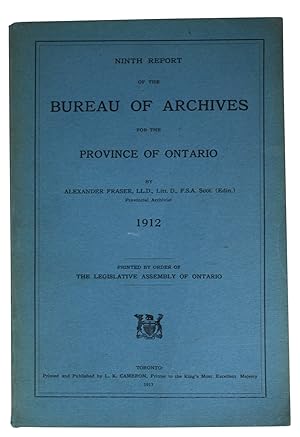 Bild des Verkufers fr Ninth Report of the Bureau of Archives for the Province of Ontario, 1912. Being: The Journals of the Legislative Assembly of Upper Canada, for the years 1812, 1814, 1816, 1817, 1818. "Volume Three" zum Verkauf von J. Patrick McGahern Books Inc. (ABAC)