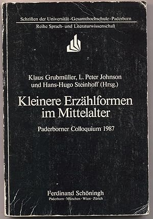 Seller image for Kleine Erzhlformen im Mittelalter Paderborner Colloquium 1987 for sale by avelibro OHG