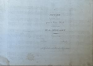 Sonate à quatre mains pour le Piano-Forte composée par W. A. Mozart. Oeuvre 55.me. No 997. Prix f...