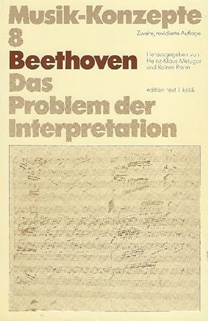 Bild des Verk�ufers f�r Beethoven. Das Problem der Interpretation zum Verkauf von Antiquariat L�cke, Einzelunternehmung