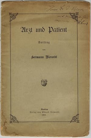 Arzt und Patient. Vortrag.