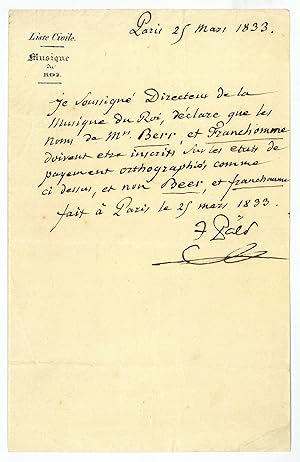 Immagine del venditore per Autograph document signed. venduto da Antiquariat INLIBRIS Gilhofer Nfg. GmbH