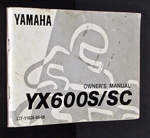 Seller image for ULIT-11626-05-06 Used 1986 Yamaha YX600S SC Radian Motorcycle Owners Manual for sale by Eyebrowse Books, MWABA