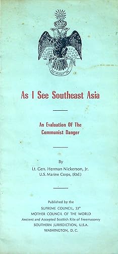 Bild des Verkufers fr As I See Southeast Asia: An Evaluation of the Communist Danger zum Verkauf von Wonder Book