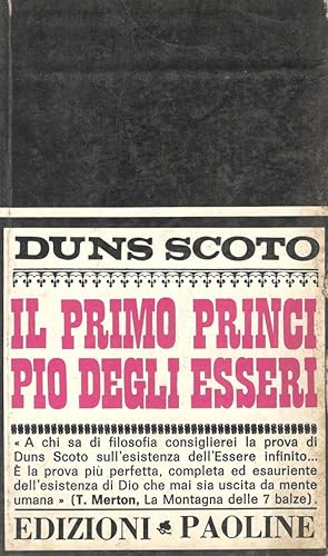 Il primo principio degli esseri