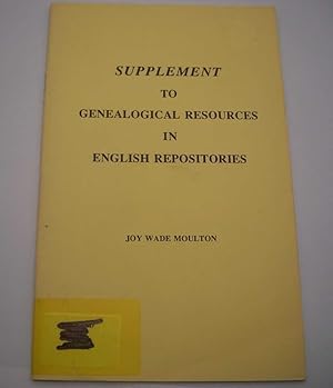 Seller image for Supplement to Genealogical Resources in English Repositories for sale by Easy Chair Books