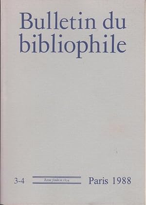 Seller image for Bulletin du bibliophile - N 3-4 for sale by PRISCA