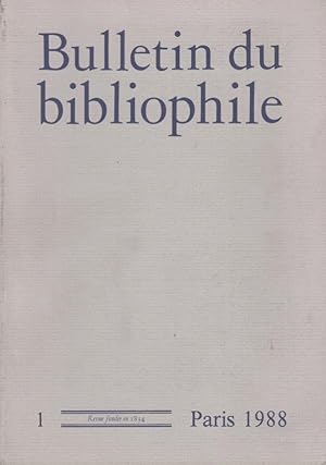 Seller image for Bulletin du bibliophile - N 1 for sale by PRISCA