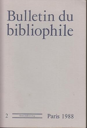 Seller image for Bulletin du bibliophile - N 2 for sale by PRISCA