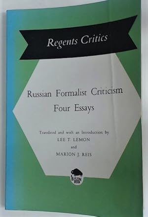 Bild des Verkufers fr Russian Formalist Criticism, Four Essays. zum Verkauf von Plurabelle Books Ltd