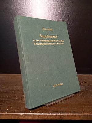 Bild des Verkufers fr Supplementa zu den Neutestamentlichen und den Kirchengeschichtlichen Entwrfen. Zum 75. Geburtstag herausgegeben von Beate Kster, Hans-Udo Rosenbaum und Michael Welte. zum Verkauf von Antiquariat Kretzer