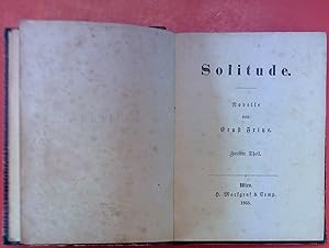 Bild des Verkufers fr Solitude. Novelle. Zweiter Theil. zum Verkauf von biblion2