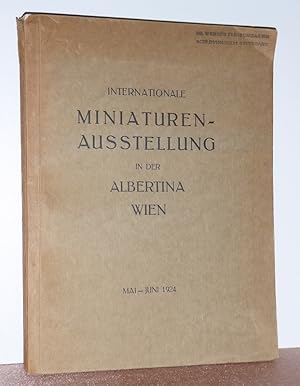 Katalog der internationalen Miniaturen-Ausstellung in der Albertina, Wien, Mai-Juni 1924.