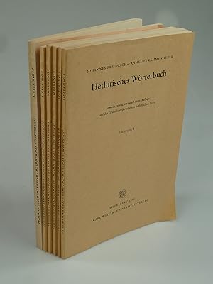 Imagen del vendedor de Hethitisches Wrterbuch Lieferungen 1-7 in 6 Heften. a la venta por Antiquariat Dorner