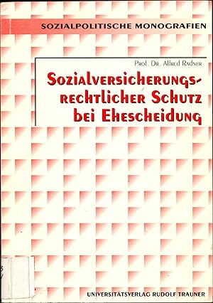 Seller image for Sozialversicherungsrechtlicher Schutz bei Ehescheidung for sale by avelibro OHG