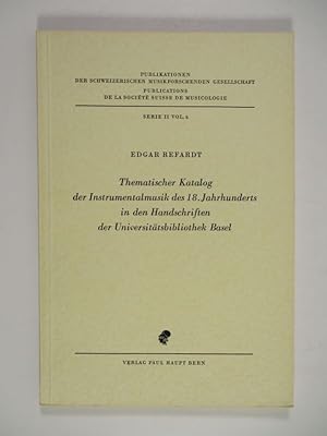 Thematischer Katalog der Instrumentalmusik des 18. Jahrhunderts in den Handschriften der Universi...