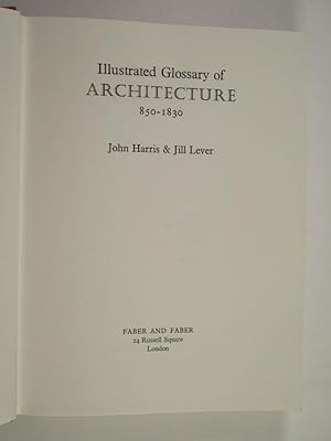 Seller image for Illustrated Glossary of Architecture 850-1830. for sale by Antiquariat Bookfarm