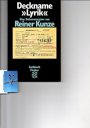 Bild des Verkufers fr Deckname "Lyrik". Eine Dokumentation von Reiner Kunze. [signiert, signed, gewidmet]. zum Verkauf von Antiquariat Schrter -Uta-Janine Strmer