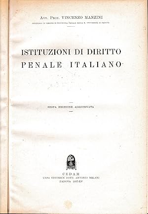 Istituzioni di diritto penale italiano