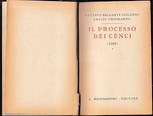 Imagen del vendedor de Il processo dei Cnci (1599) a la venta por librisaggi