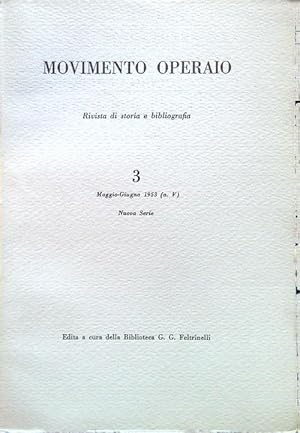 Movimento Operaio - N. 3 Maggio Giugno 1953