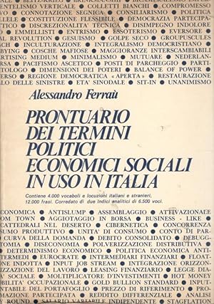 Prontuario dei termini politici economici sociali in uso in Italia