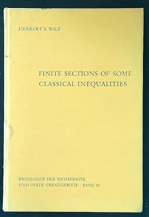 Bild des Verkufers fr Finite sections of some classical inequalities zum Verkauf von Librodifaccia