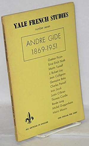 Imagen del vendedor de Yale French Studies Number Seven: Andre Gide 1869-1951 a la venta por Redux Books