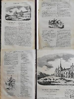 SEMANARIO PINTORESCO ESPAÑOL: Nº 36, 4 septiembre 1855: Calle Atocha en el siglo XIX grabado. Arr...