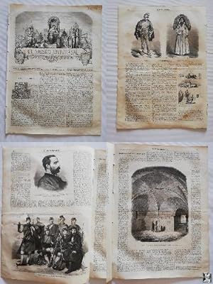 EL MUSEO UNIVERSAL: AÑO XI, Nº8 ENERO 1867. Huesca campana de Don Ramiro, cazadores Sphakiotas en...