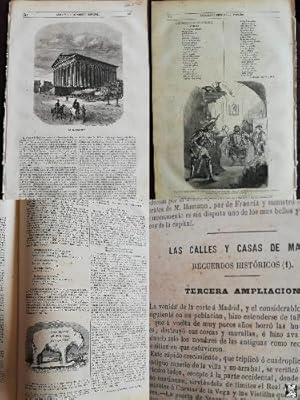 SEMANARIO PINTORESCO ESPAÑOL: nº39, 26 septiembre 1855. Madeleine Paris, Callles y casas de Madrid.