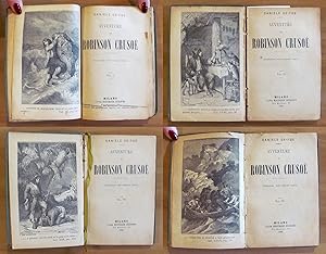 Seller image for AVVENTURE DI ROBINSON CRUSOE' in 4 Volumi Completo - Ed. Guigoni 1885 for sale by L'Angolo del Collezionista di B. Pileri