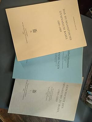 Immagine del venditore per Geschichte des Gymnasiums zu Basel/Das Humanistische Gymnasium Basel/Erinnerungen venduto da Libreria Della Rondine Ascona