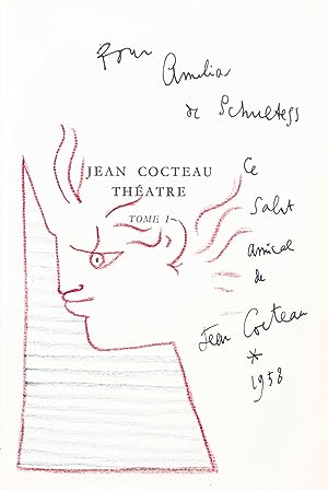 Theatre [SIGNED & INSCRIBED, W/ AN ORIGINAL DRAWING BY COCTEAU.] (2 vols. complete)