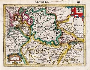 Image du vendeur pour Artesia" - Artois Pas-de-Calais France Frankreich map Karte carte mis en vente par Antiquariat Steffen Vlkel GmbH