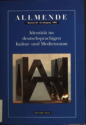 Immagine del venditore per Allmende ; Nr. 44. Jg. 15. Identitt im deutschsprachigen Kultur- und Medienraum. venduto da books4less (Versandantiquariat Petra Gros GmbH & Co. KG)